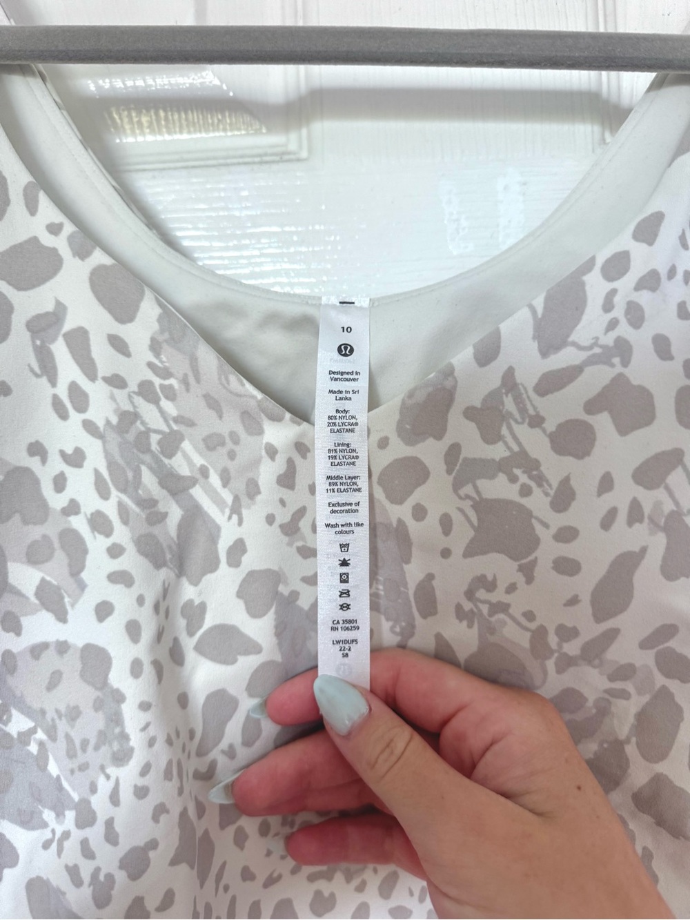 lululemon Light Gray Animal Print Align Tank - Picture 3 of 3